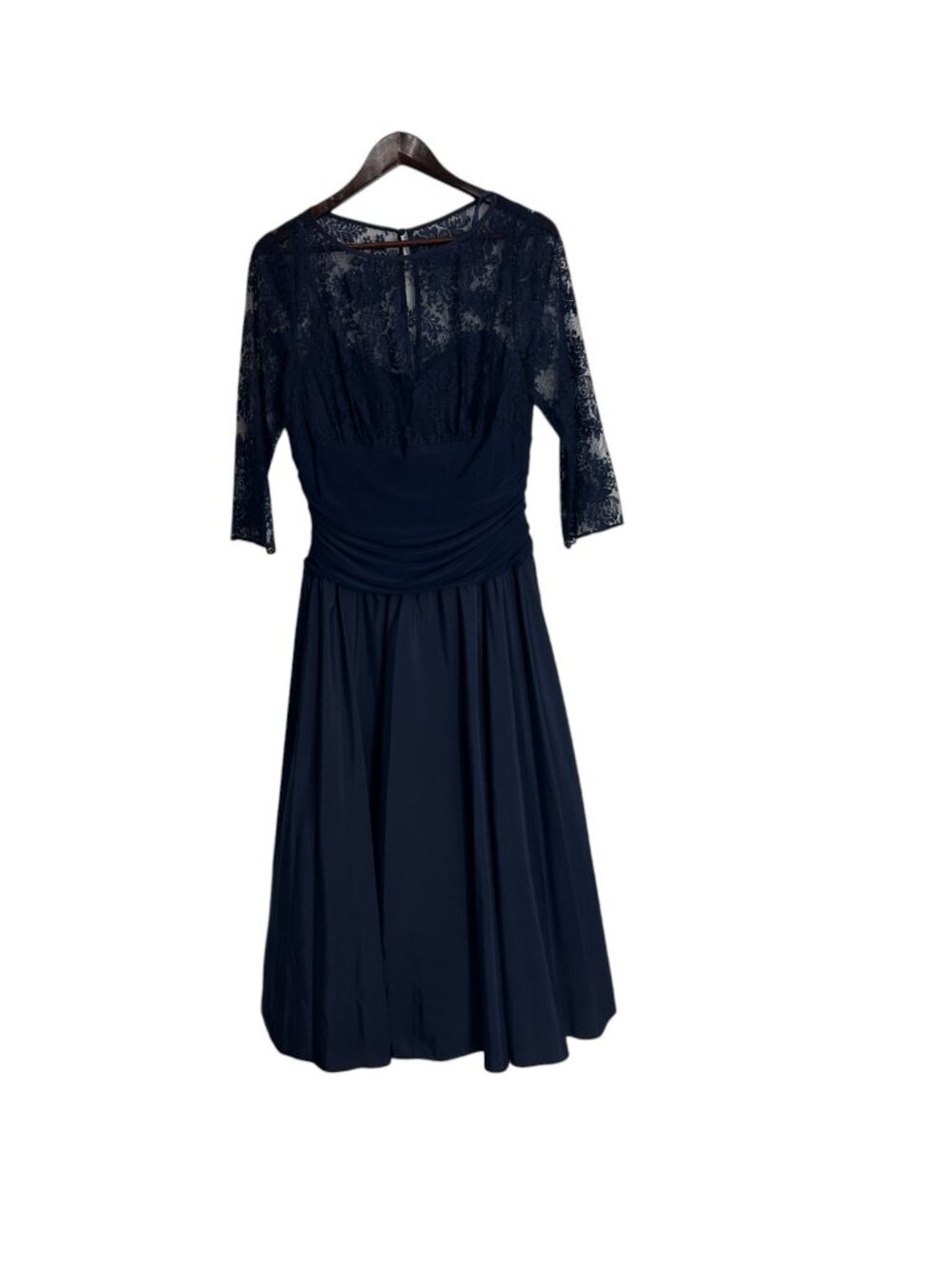 Jessica Howard Navy Lace Overlay Midi Dress Size 14 Wedding Guest Formal - Picture 9 of 9